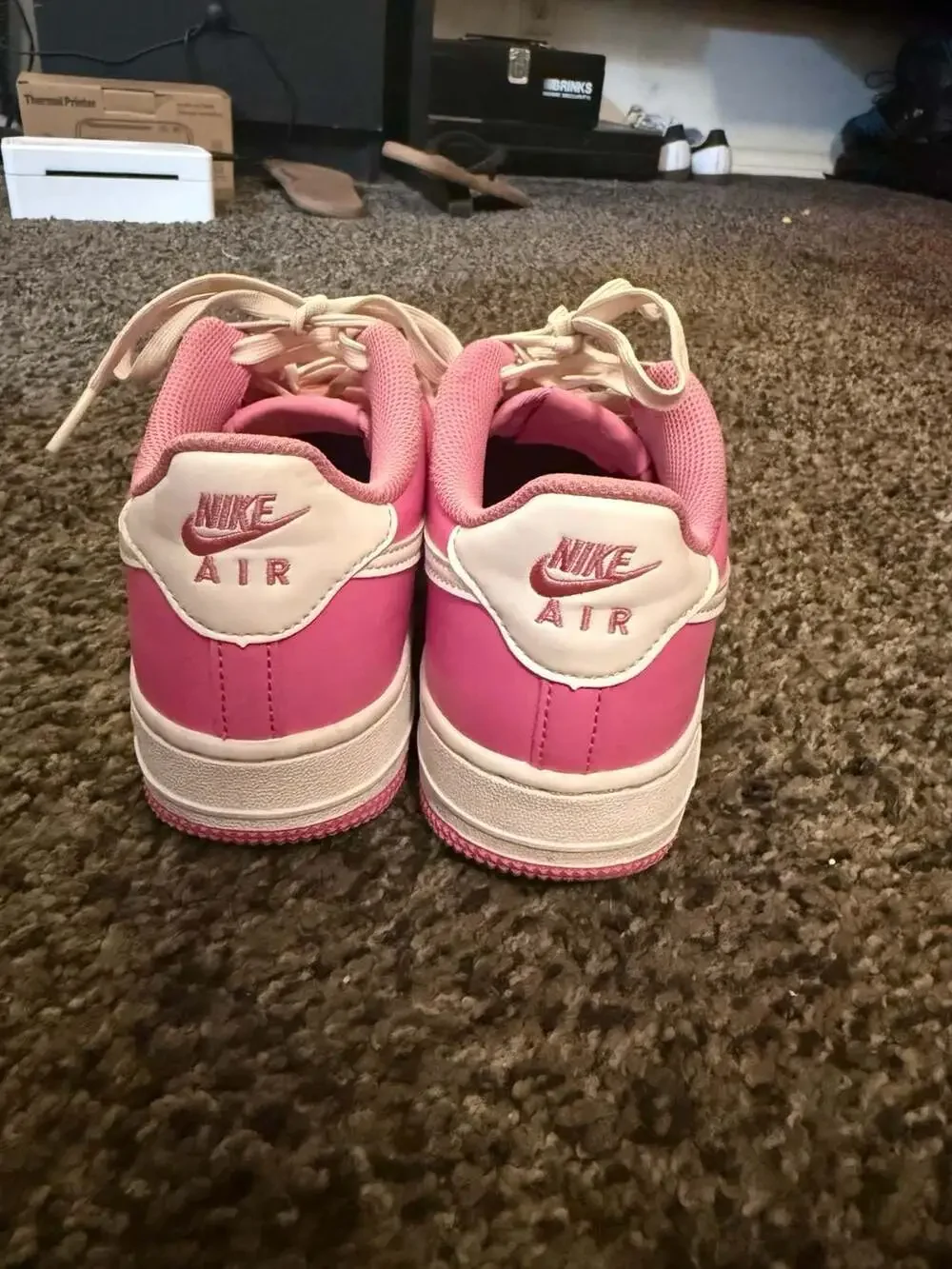 Nike Air Force Size 5.5Y Pink White Sneakers